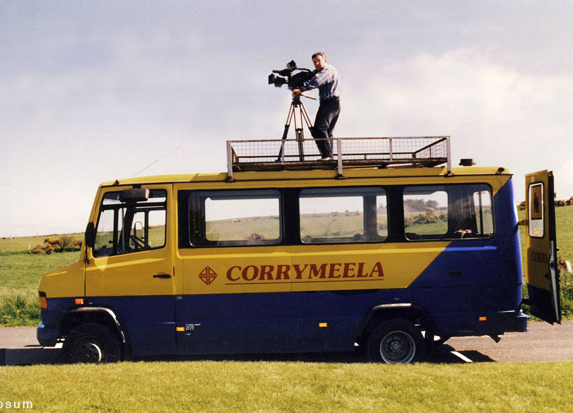 Filming for Corrymeela. Sometimes a little height helps.